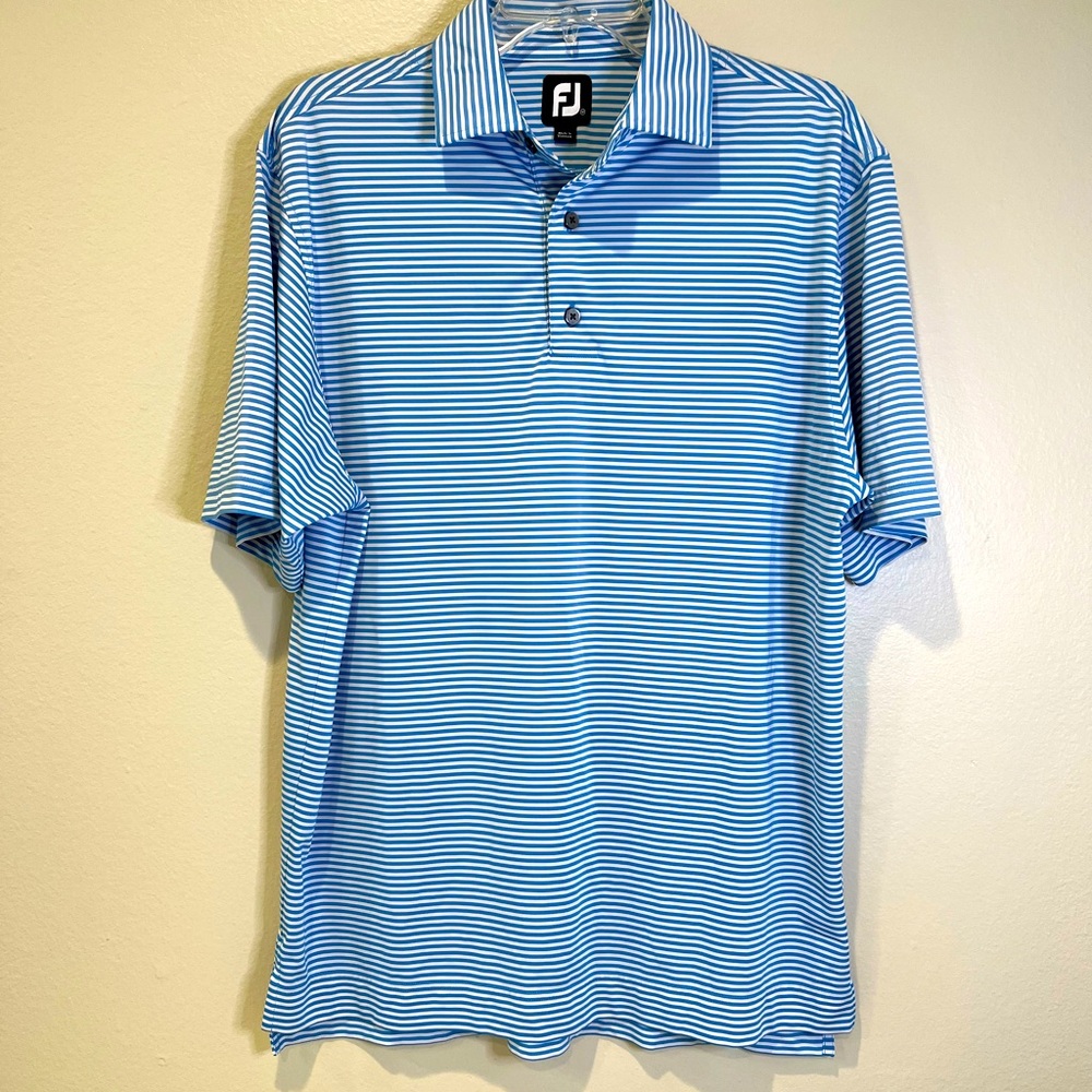 FootJoy Golf Polo men’s size medium blue and white striped